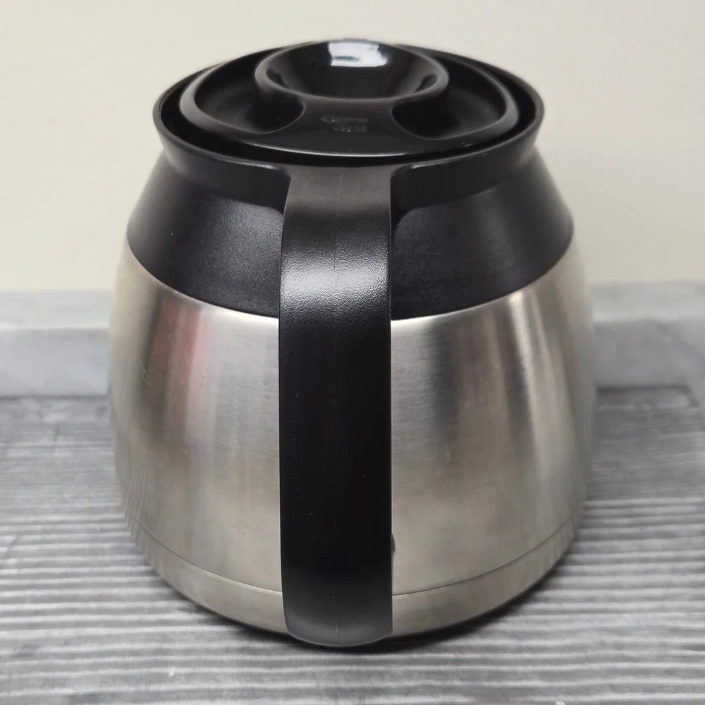 Mr. Coffee Carafe Stainless Steel Thermal 8 Cup Pot Replacement Black Lid Handle